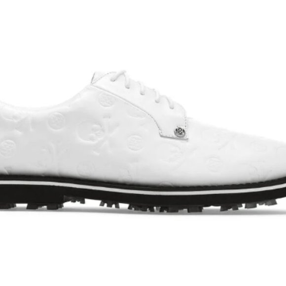 G/FORE Skull Embossed Gallivanter Men's Golf Shoe - White/Black Size 13 - Picture 2 of 7